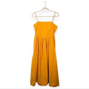 Ronny Kobo Orange Poplin Robin Midi Dress Size XL